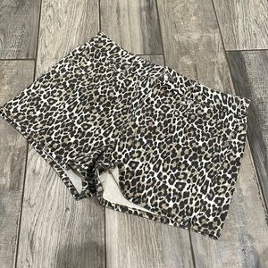 NWOT American Eagle Leopard Hi Rise Shortie Shorts 12